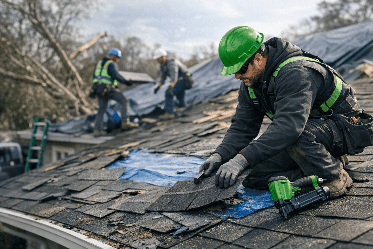 Storm Damage Restoration service by Robert Foley Roofing